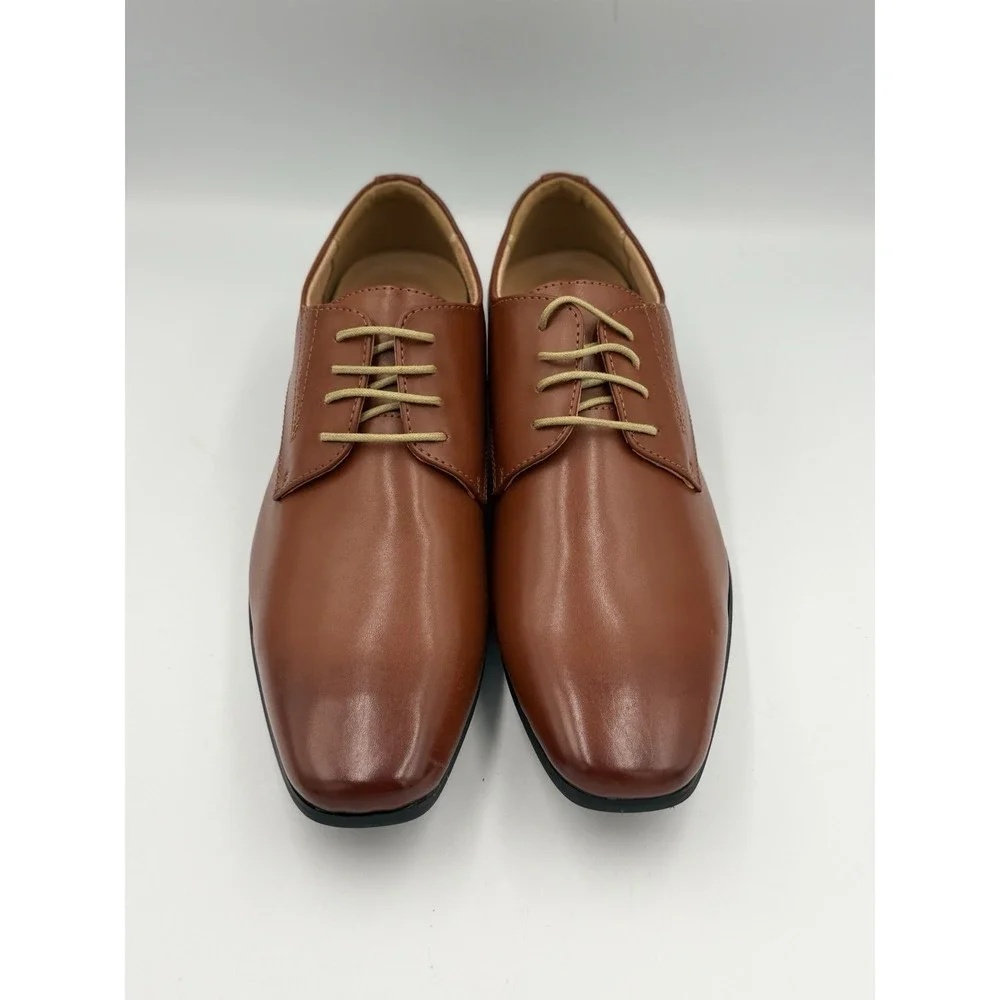 Bruno Marc Gordon Heaxuffer Dress Shoes Men's 9.5 Brown Lace Up Square Toe NIB